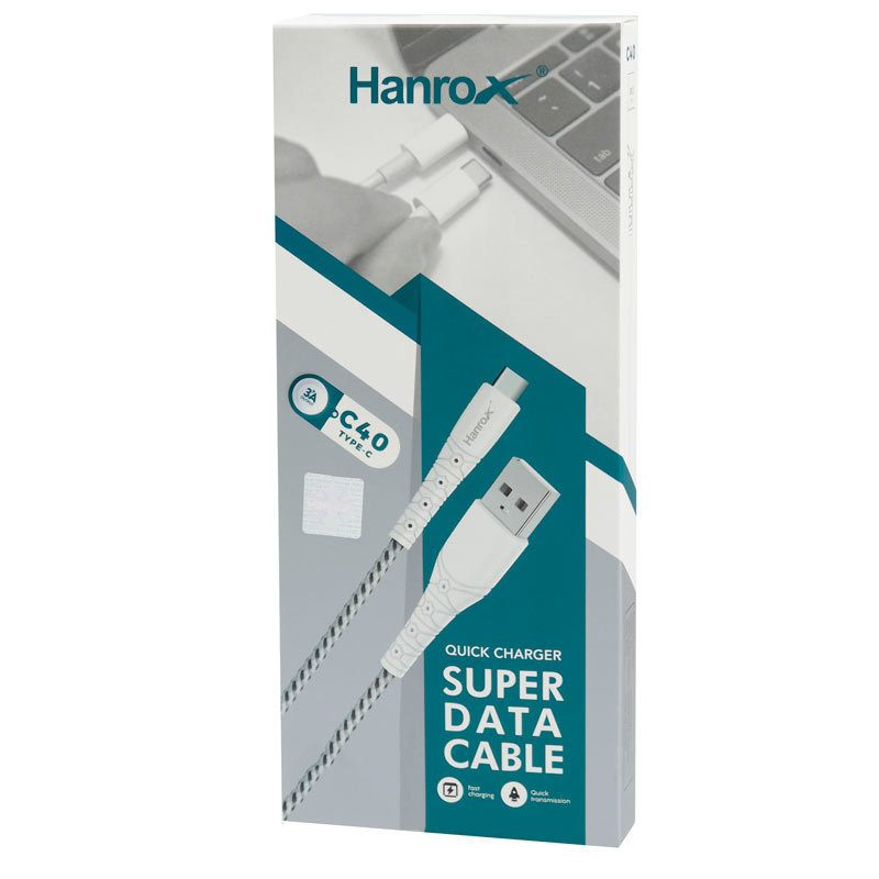 کابل فست شارژ Hanrox C40 3A Type-C 1m