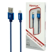 کابل آیفونی فست شارژ Hanrox C80 3A 1m