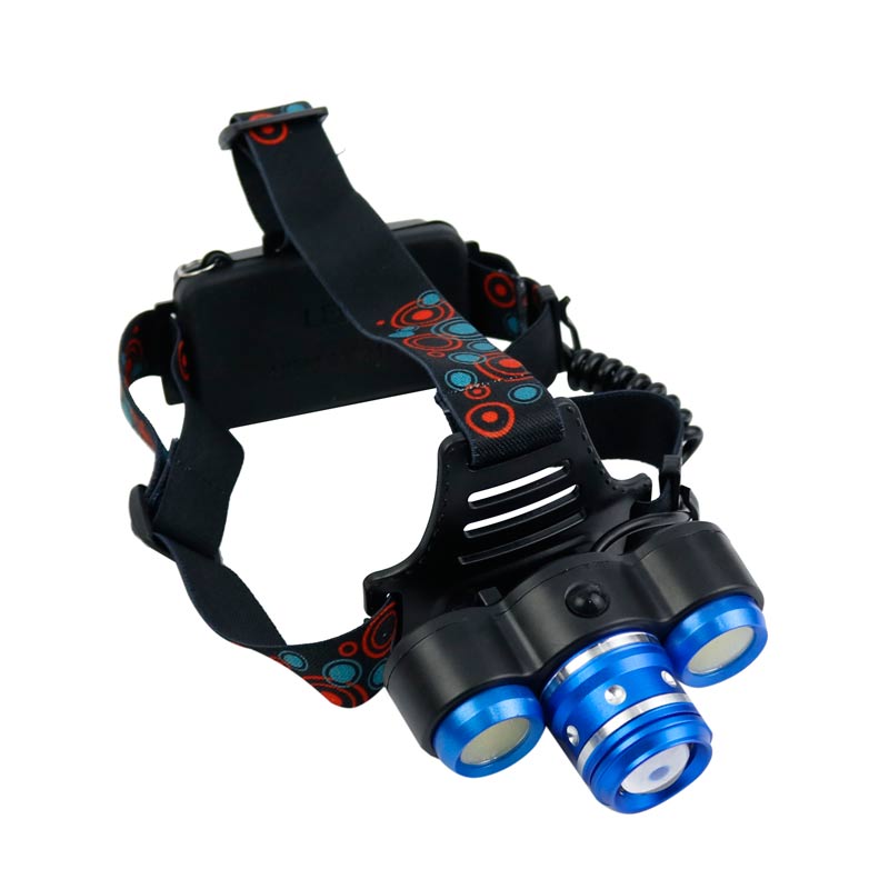 چراغ پیشانی هدلایت شارژی 3 کاره 4 حالته Headlight