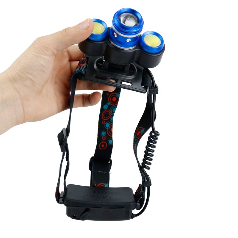 چراغ پیشانی هدلایت شارژی 3 کاره 4 حالته Headlight