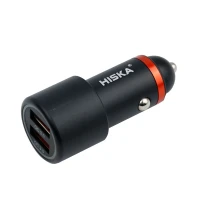 شارژر فندکی فست شارژ Hiska CC-307Q 3A QC3 PD + کابل میکرو یو اس بی