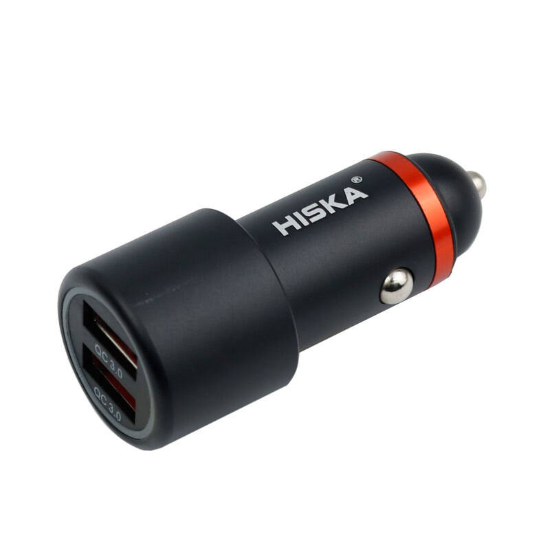 شارژر فندکی فست شارژ Hiska CC-307Q 3A QC3 PD + کابل Type-C