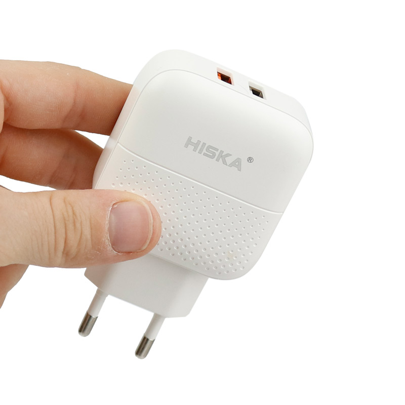 شارژر دیواری فست شارژ Hiska H-111Q QC3 3A + کابل تایپ سی