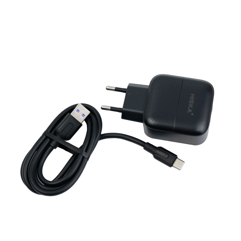 شارژر دیواری فست شارژ Hiska H-111Q QC3 3A + کابل تایپ سی