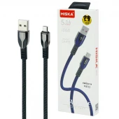 کابل میکرو یو اس بی فست شارژ Hiska LX-293 5A 1m