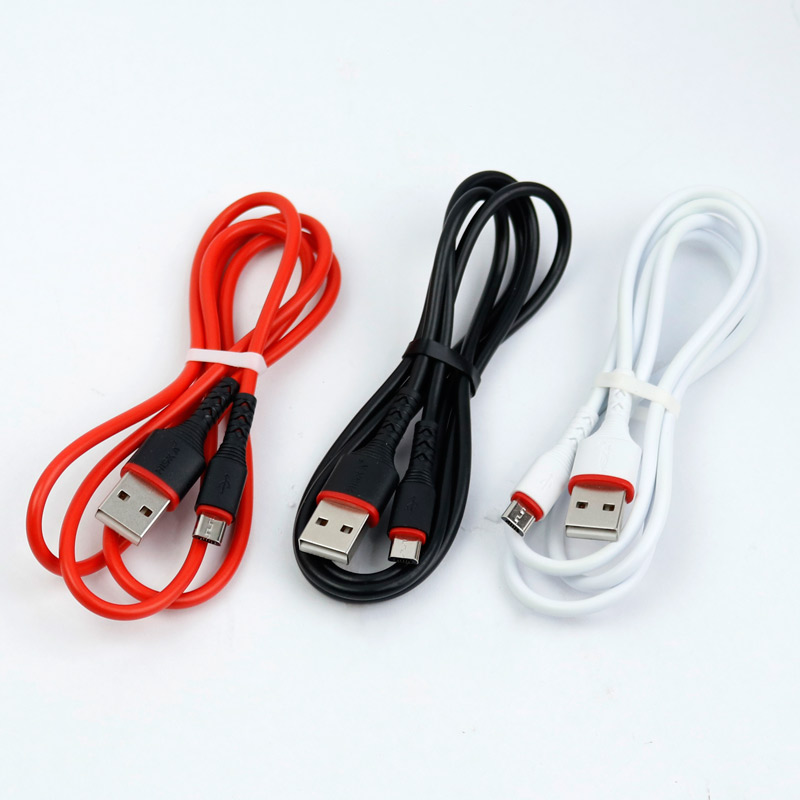 کابل میکرو یو اس بی فست شارژ Hiska LX-728R 2.4A 1m