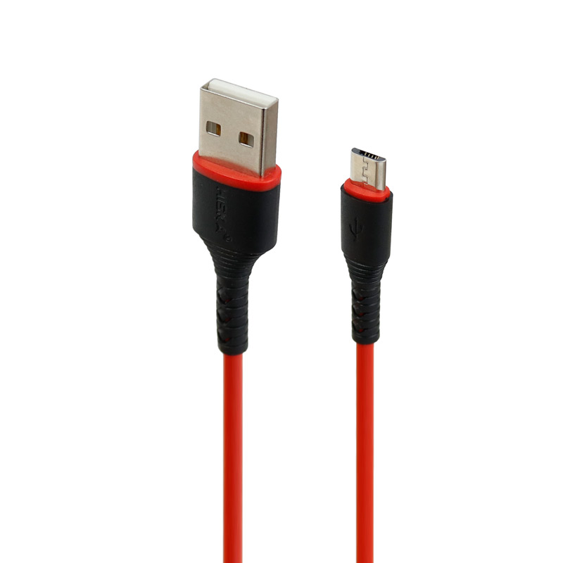 کابل میکرو یو اس بی فست شارژ Hiska LX-728R 2.4A 1m