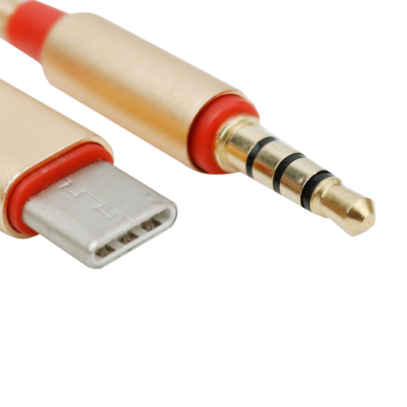 کابل تبدیل Type-C به AUX کی ام KY-126 طول 1 متر