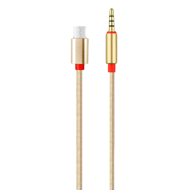 کابل تبدیل Type-C به AUX کی ام KY-126 طول 1 متر