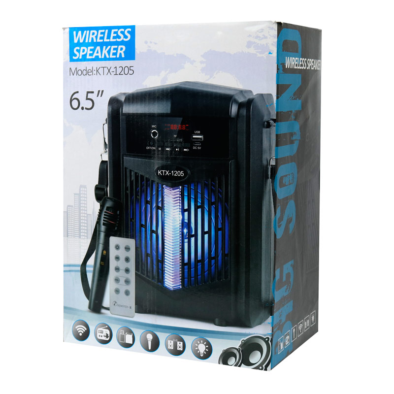 اسپیکر بلوتوثی رم و فلش خور KTX-1205 + میکروفون و ریموت کنترل