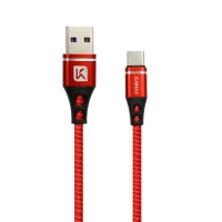 کابل کوتاه کنفی فست شارژ Kaimax 3A Type-C 30cm شرینک