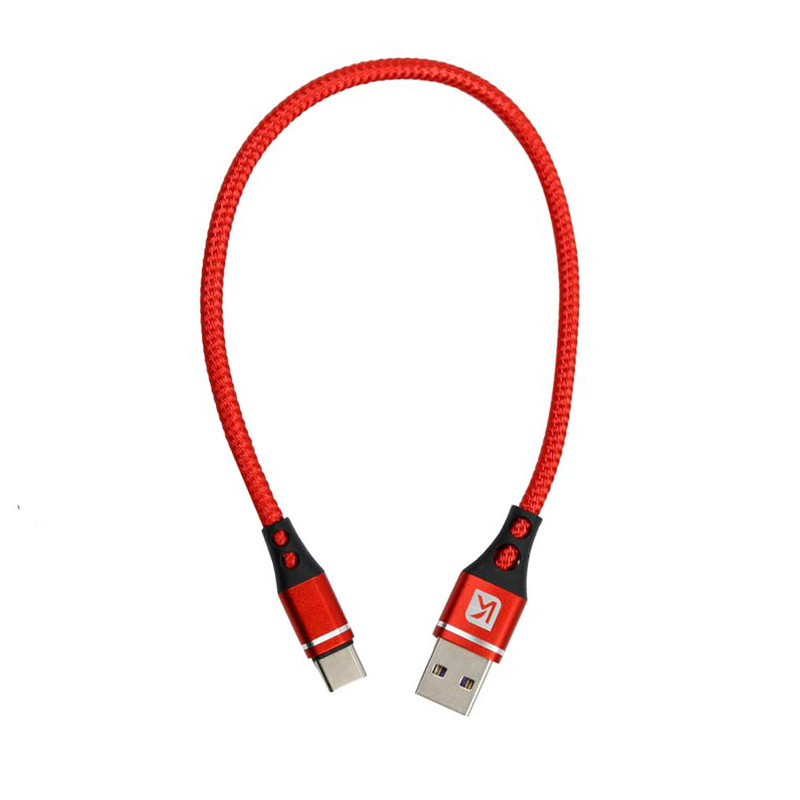 کابل کوتاه کنفی فست شارژ Kaimax 3A Type-C 30cm شرینک