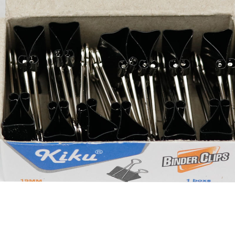 گیره دوبل Kiku 19mm بسته 12 عددی
