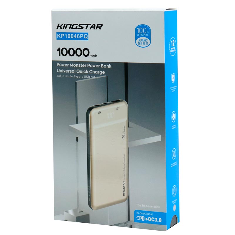 پاوربانک فست شارژ 10000 کینگ استار KingStar KP10046PQ QC3 PD 18W