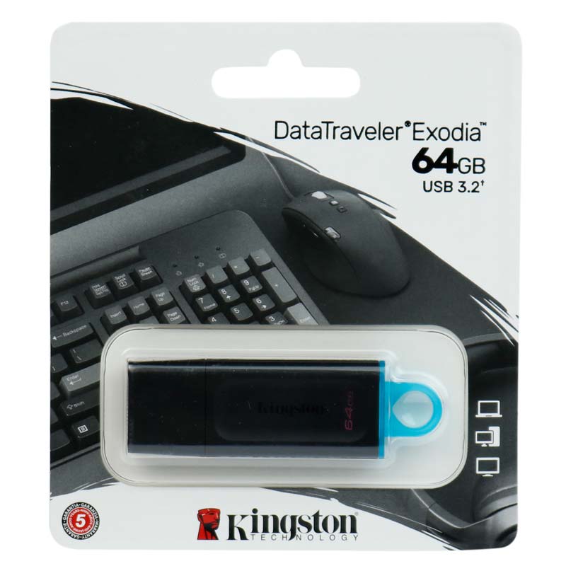فلش 64 گیگ کینگستون Kingston DataTraveler Exodia USB3.2