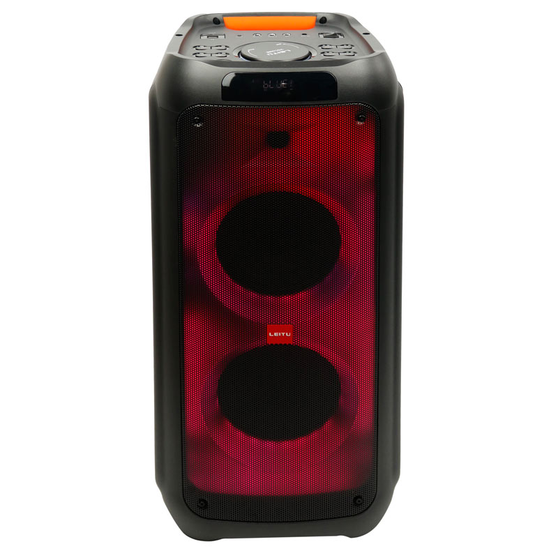 اسپیکر چمدانی بلوتوثی رم و فلش خور Leitu Party Box 1000 TWS + میکروفون و ریموت کنترل