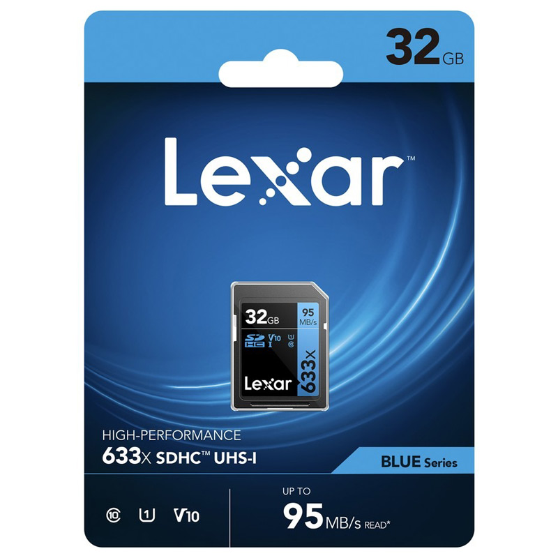 رم اس دی 32 گیگ لکسار Lexar Blue Series 633X U3 C10 95MB/s