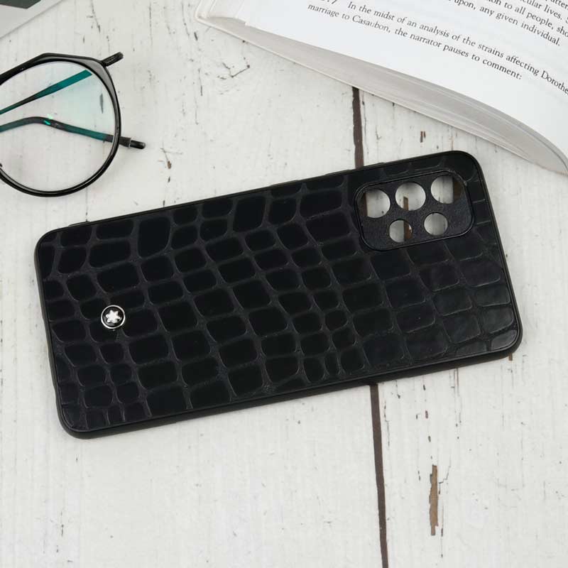 قاب چرمی Mont Blanc سامسونگ Galaxy A32 4G رنگی محافظ لنزدار