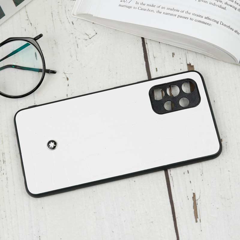 قاب چرمی Mont Blanc سامسونگ Galaxy A32 4G رنگی محافظ لنزدار