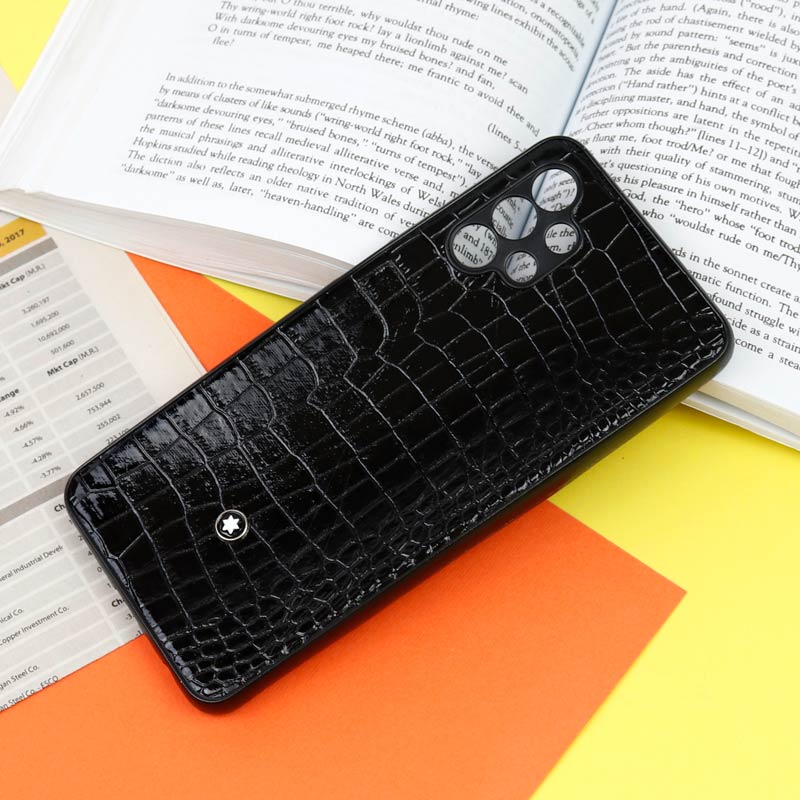 قاب چرمی Mont Blanc سامسونگ Galaxy A32 5G محافظ لنزدار