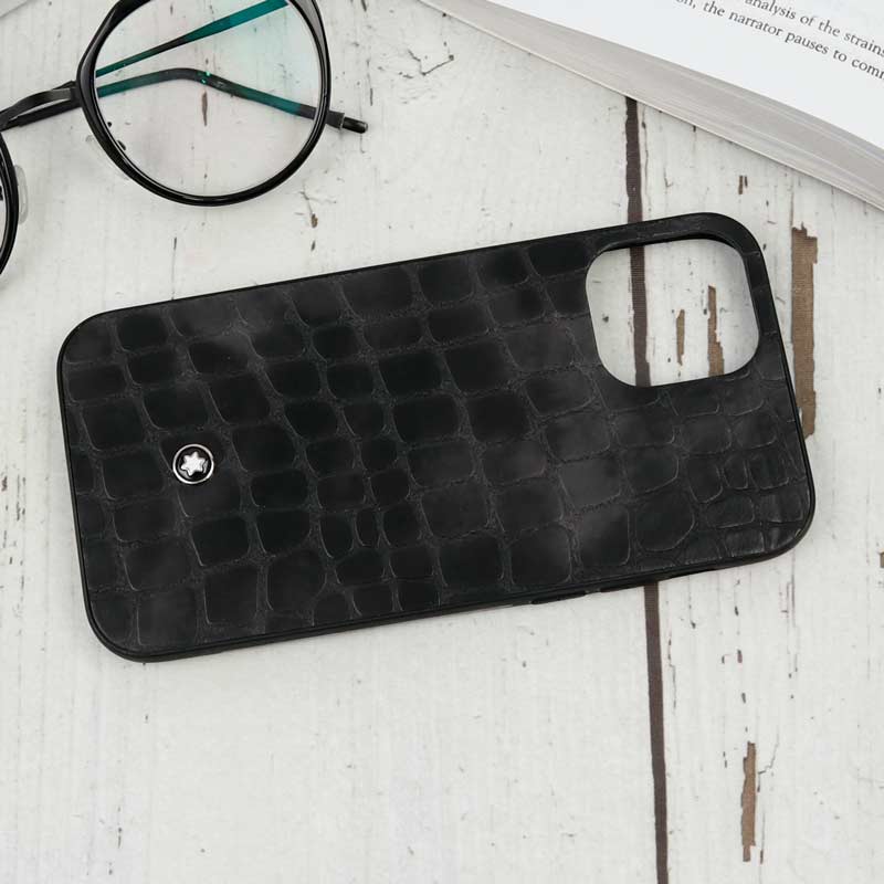 قاب چرمی Mont Blanc رنگی آیفون iPhone 12 Pro مشکی