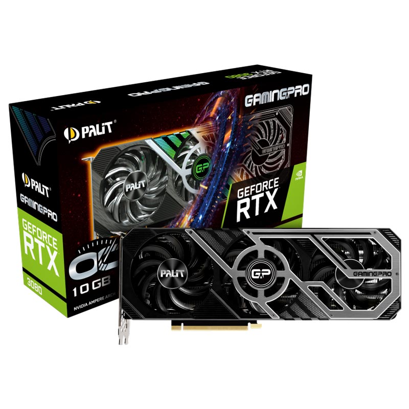 کارت گرافیک Palit GamingPro GeForce RTX3080 OC 10GB GDDR6X 320Bit