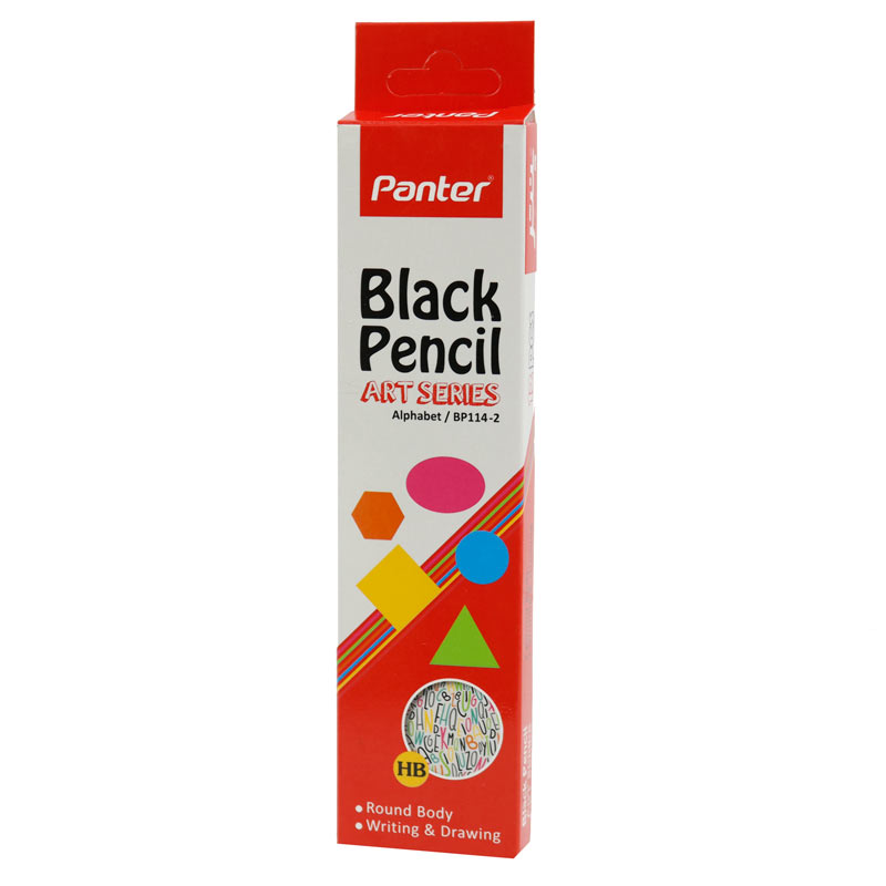 مداد مشکی پنتر Panter Alphabet/BP114-2 بسته 12 عددی