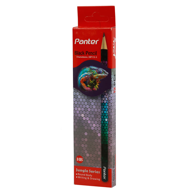 مداد مشکی پنتر Panter Chameleons/BP113-3 بسته 12 عددی