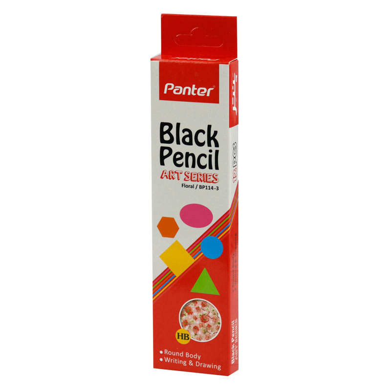 مداد مشکی پنتر Panter Floral/BP114-3 بسته 12 عددی