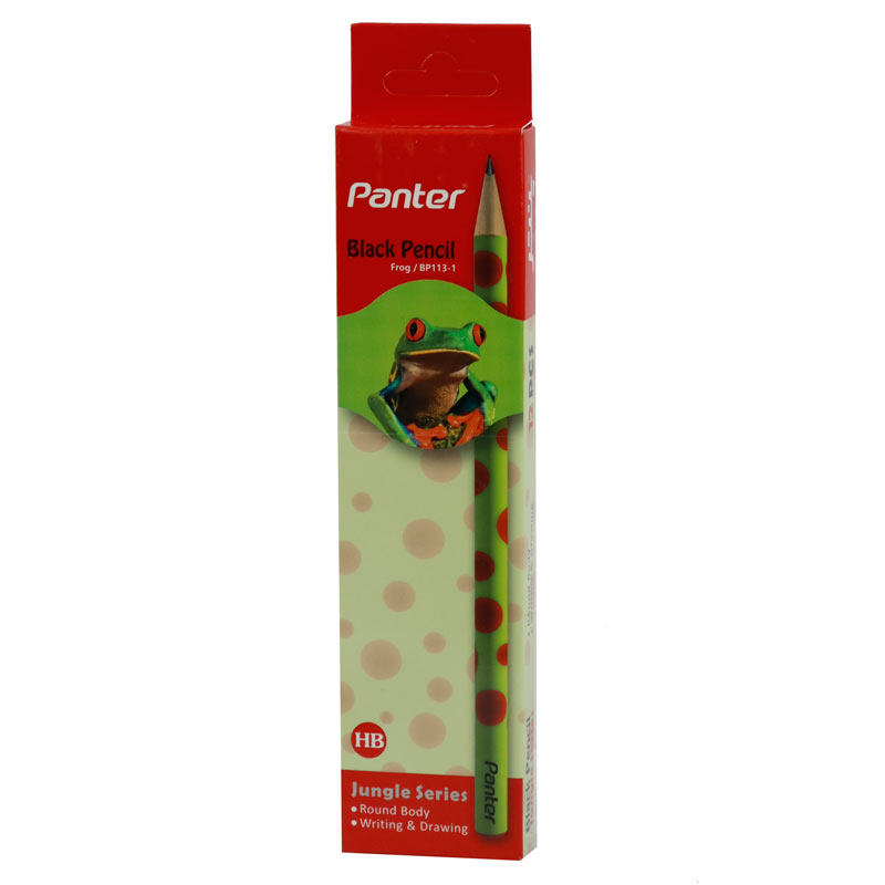 مداد مشکی پنتر Panter Frog/BP113-1 بسته 12 عددی