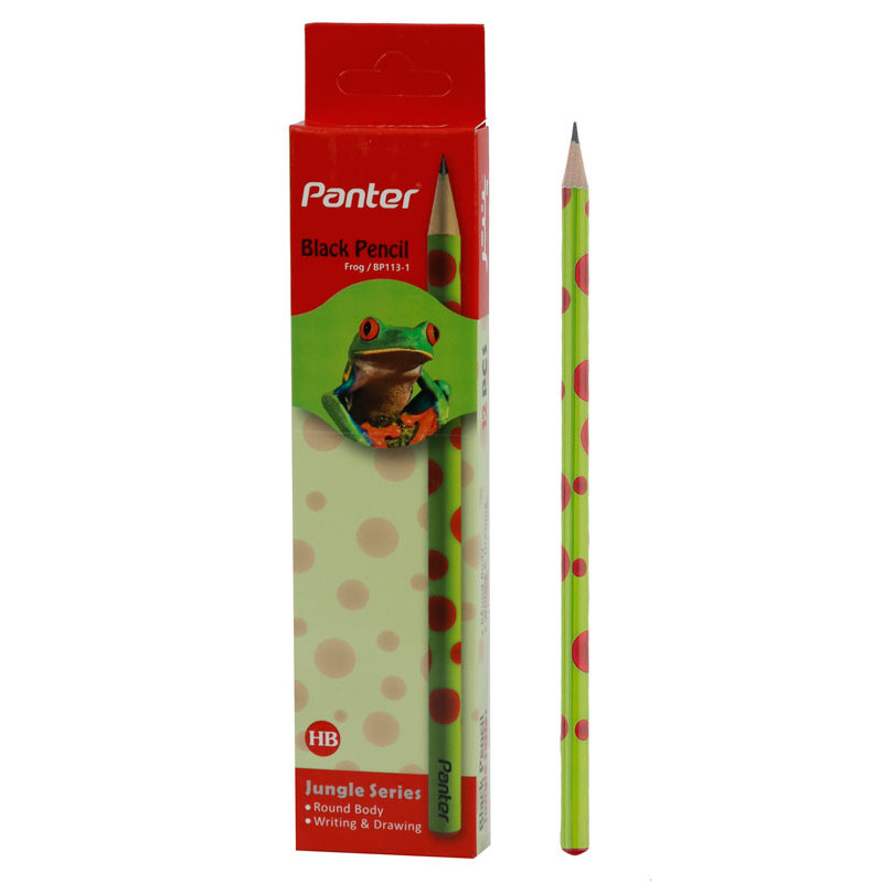 مداد مشکی پنتر Panter Frog/BP113-1 بسته 12 عددی