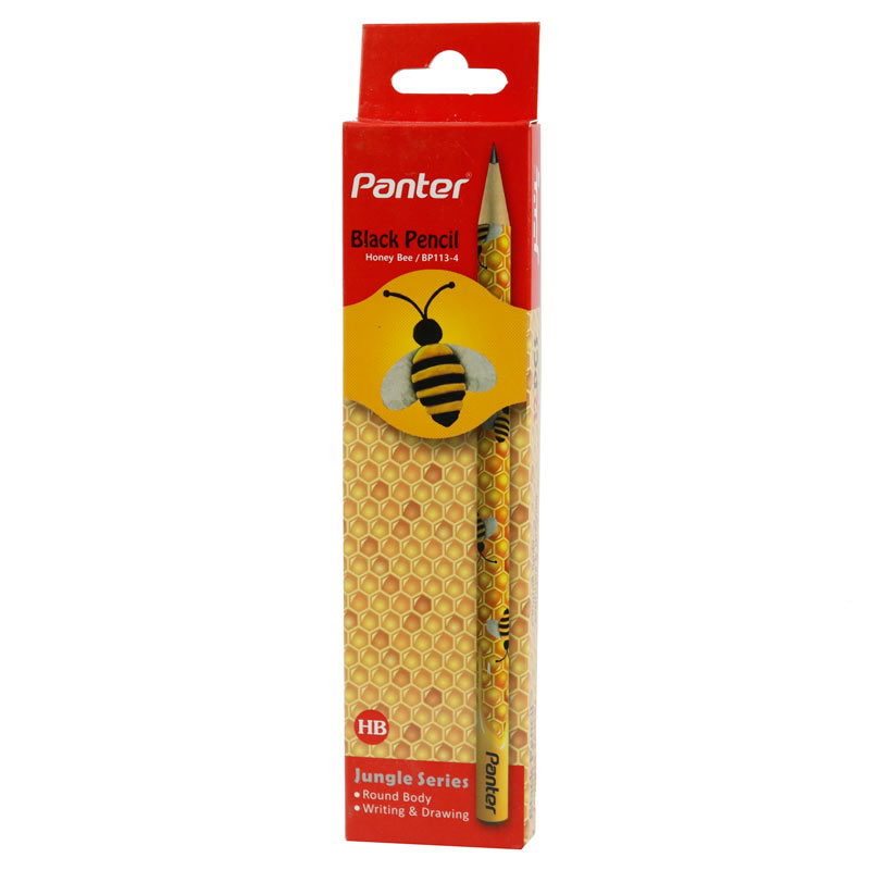 مداد مشکی پنتر Panter Honey Bee/BP113-4 بسته 12 عددی