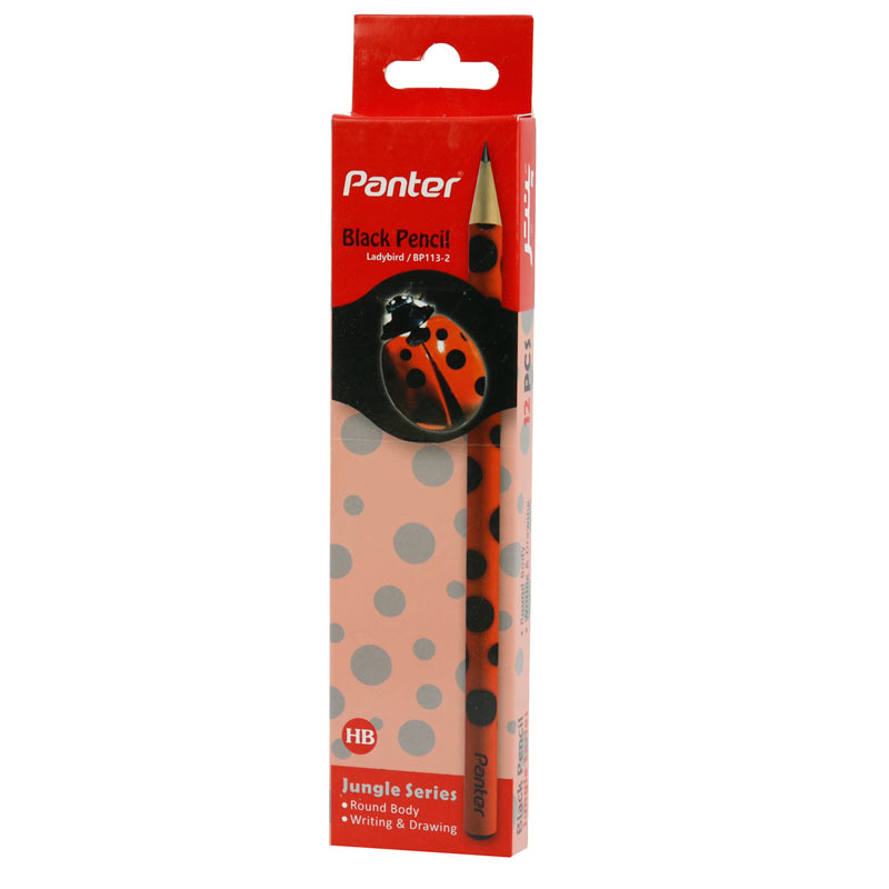 مداد مشکی پنتر Panter Ladybird/BP113-2 بسته 12 عددی