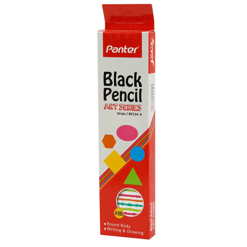 مداد مشکی پنتر Panter Strips/BP114-4 بسته 12 عددی