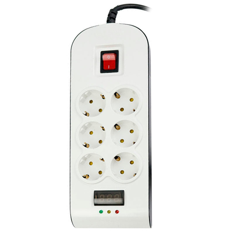 محافظ برق صوتی تصویری 6 خانه ارت دار پارت الکتریک 8795 با کابل 3 متری
