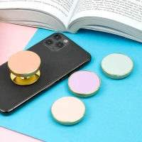 پاپ سوکت دایره ای مات با نوار طلایی