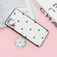 قاب فانتزی برجسته + پاپ سوکت طرح قلب سامسونگ A12 سری F