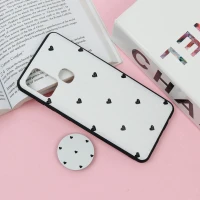 قاب فانتزی برجسته + پاپ سوکت طرح قلب سامسونگ A21s سری F