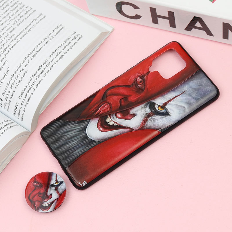 قاب فانتزی برجسته + پاپ سوکت طرح IT سامسونگ Samsung Galaxy A42 5G سری F