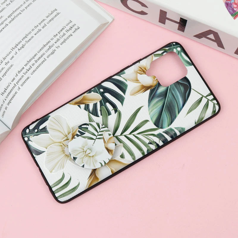 قاب فانتزی برجسته + پاپ سوکت طرح گل سامسونگ Samsung Galaxy A42 5G سری F