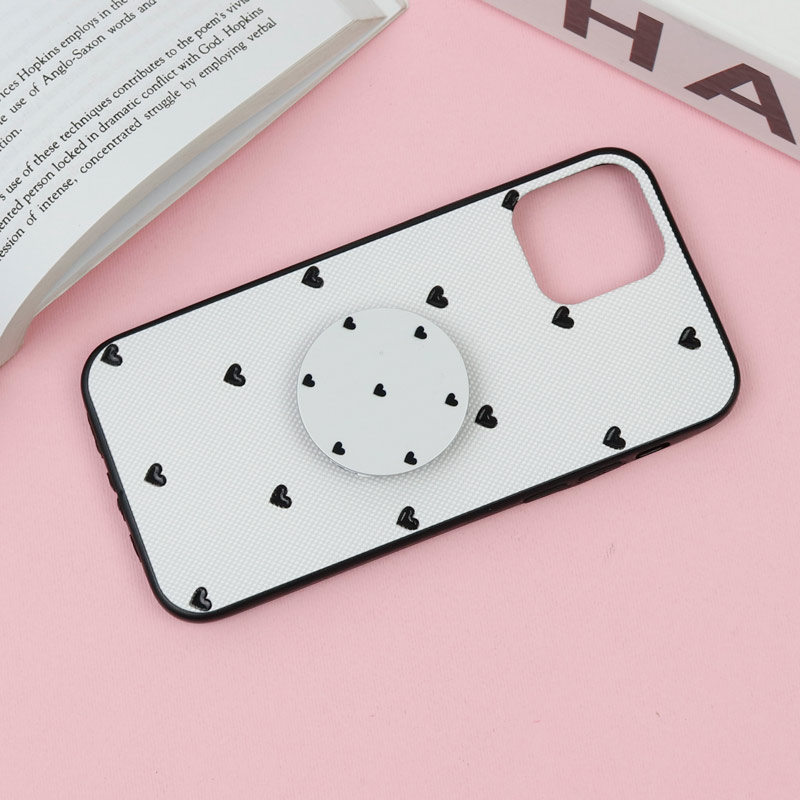 قاب فانتزی برجسته + پاپ سوکت طرح قلب iPhone 12 /12 Pro سری F