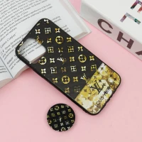 قاب فانتزی برجسته + پاپ سوکت طرح LV آیفون iPhone 12 /12 Pro سری F