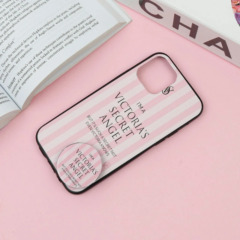 قاب فانتزی برجسته + پاپ سوکت طرح ویکتوریا iPhone 12 /12 Pro سری F