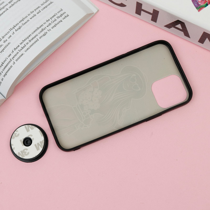 قاب فانتزی برجسته + پاپ سوکت طرح دختر iPhone 12 /12 Pro سری F
