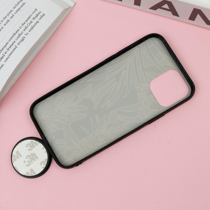 قاب فانتزی برجسته + پاپ سوکت طرح گل iPhone 12 /12 Pro سری F