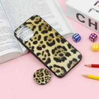 قاب فانتزی برجسته + پاپ سوکت طرح پلنگی iPhone 12 Pro Max سری F