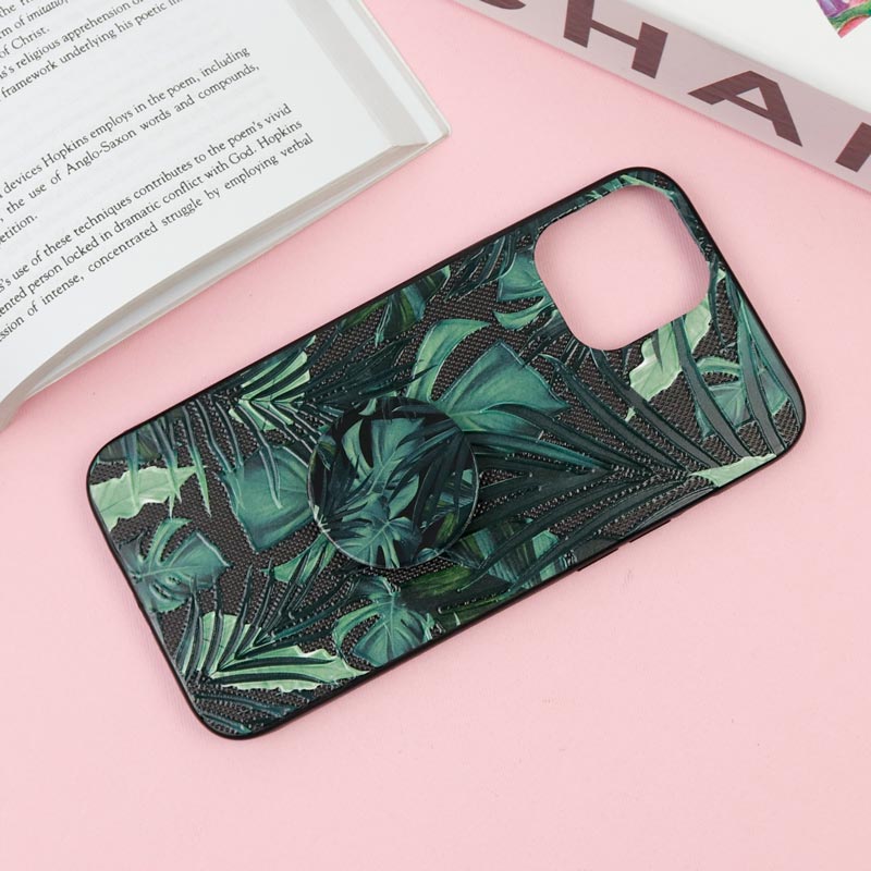 قاب فانتزی برجسته + پاپ سوکت طرح گل iPhone 12 Pro Max سری F