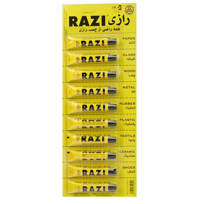 چسب همه کاره رازی Razi 8ml بسته ۱۰ عددی