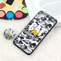 قاب فانتزی برجسته + پاپ سوکت طرح CAT سامسونگ A10s سری D
