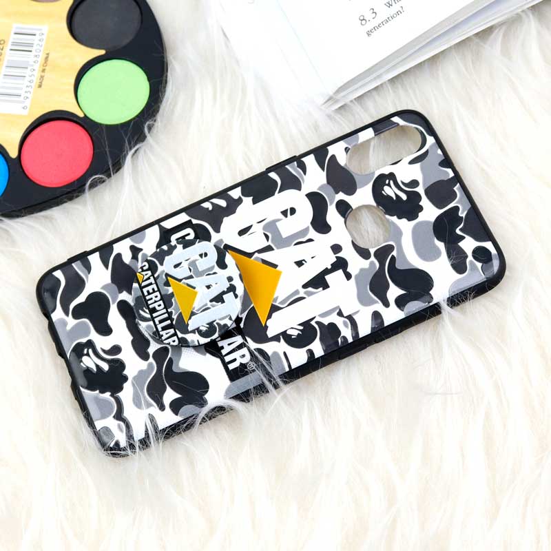 قاب فانتزی برجسته + پاپ سوکت طرح CAT سامسونگ A10s سری D